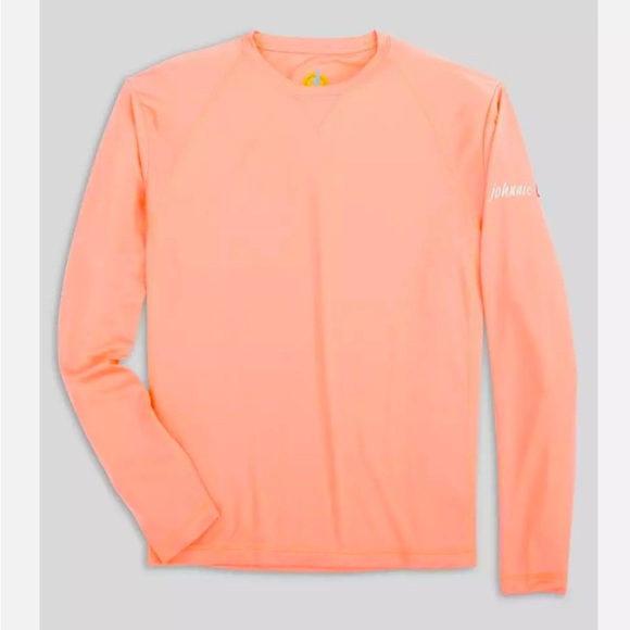 johnnie-O Gavin Long Sleeve Sun Shirt Starfish Orange Medium NWT - Picture 1 of 1